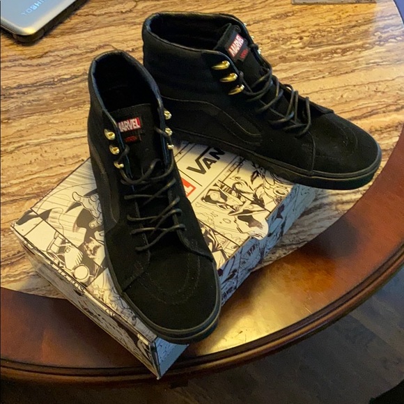 vans sk8 hi black panther
